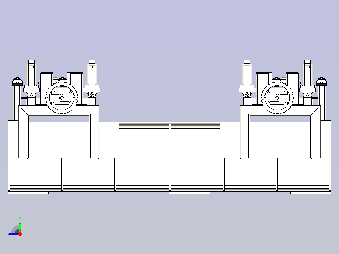 距离可调式压辊输送机设计右视图