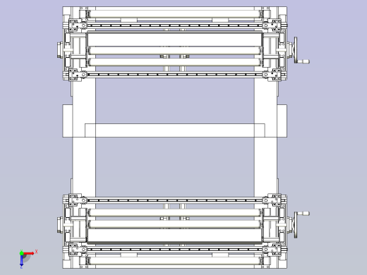 距离可调式压辊输送机设计俯视缩略图