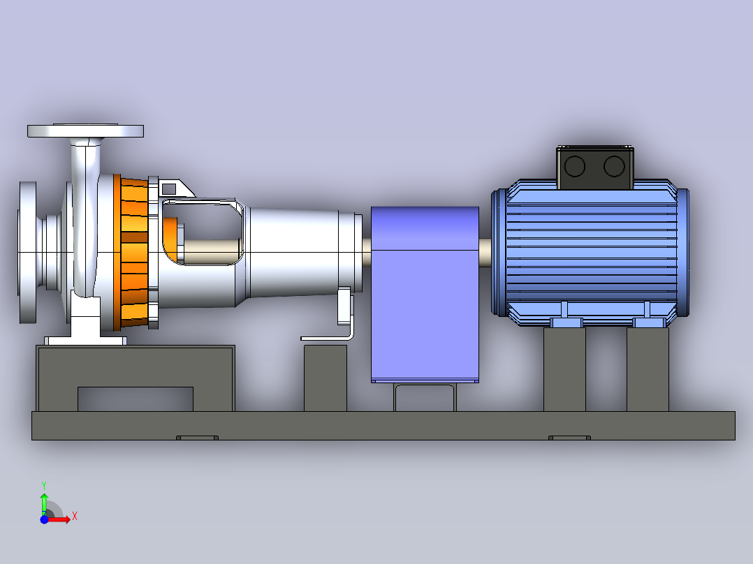 离心泵总成前视图