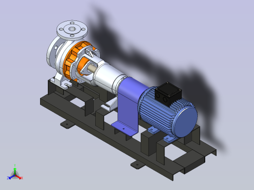 离心泵总成正等轴测缩略图