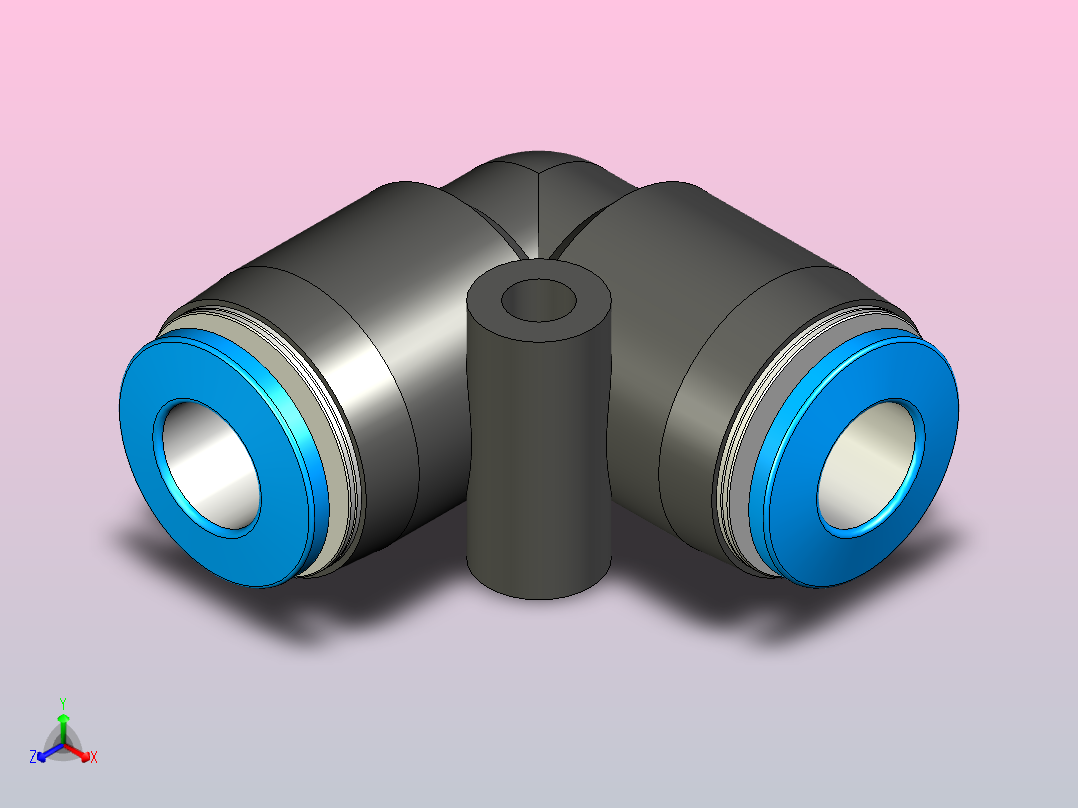 快插接头QSL-6正等轴测图