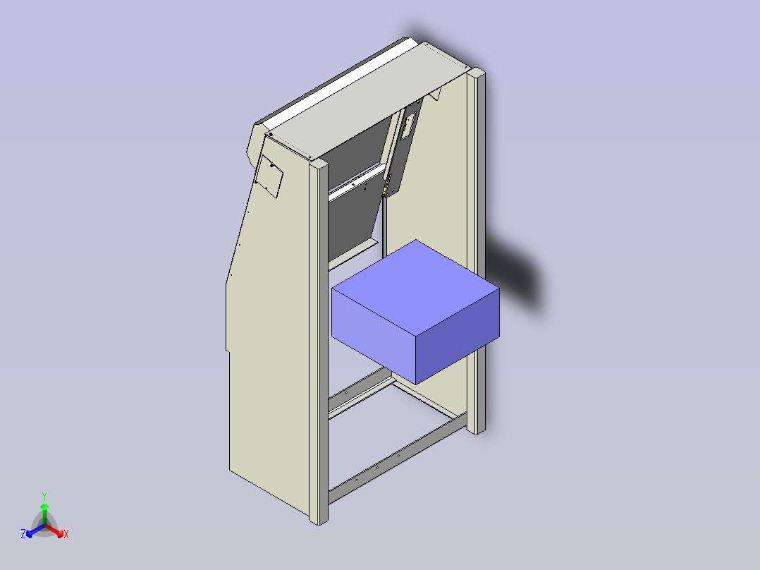 一款带轮_皮带+锥齿轮机构3D图纸主视图