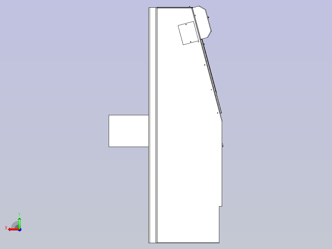 一款带轮_皮带+锥齿轮机构3D图纸后视图