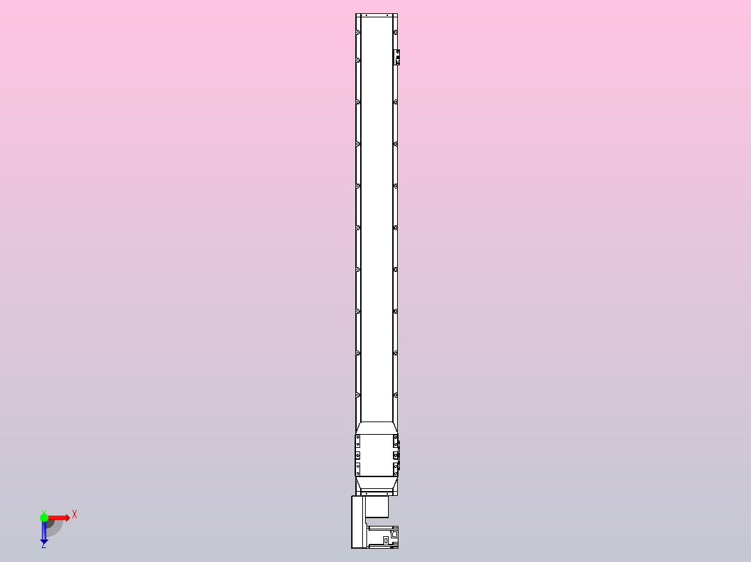 机器人皮带驱动直线轴TPA-GCB-150-P80-L1400-QL-M75-N3俯视图