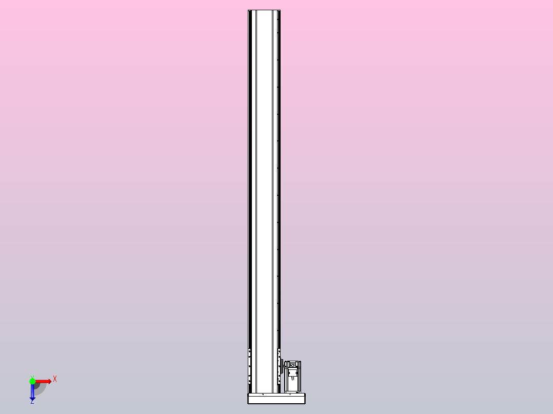 日规模组半封闭丝杆TPA-HNR-120D-1610C-L1200-MR-Y-P40-N3俯视图