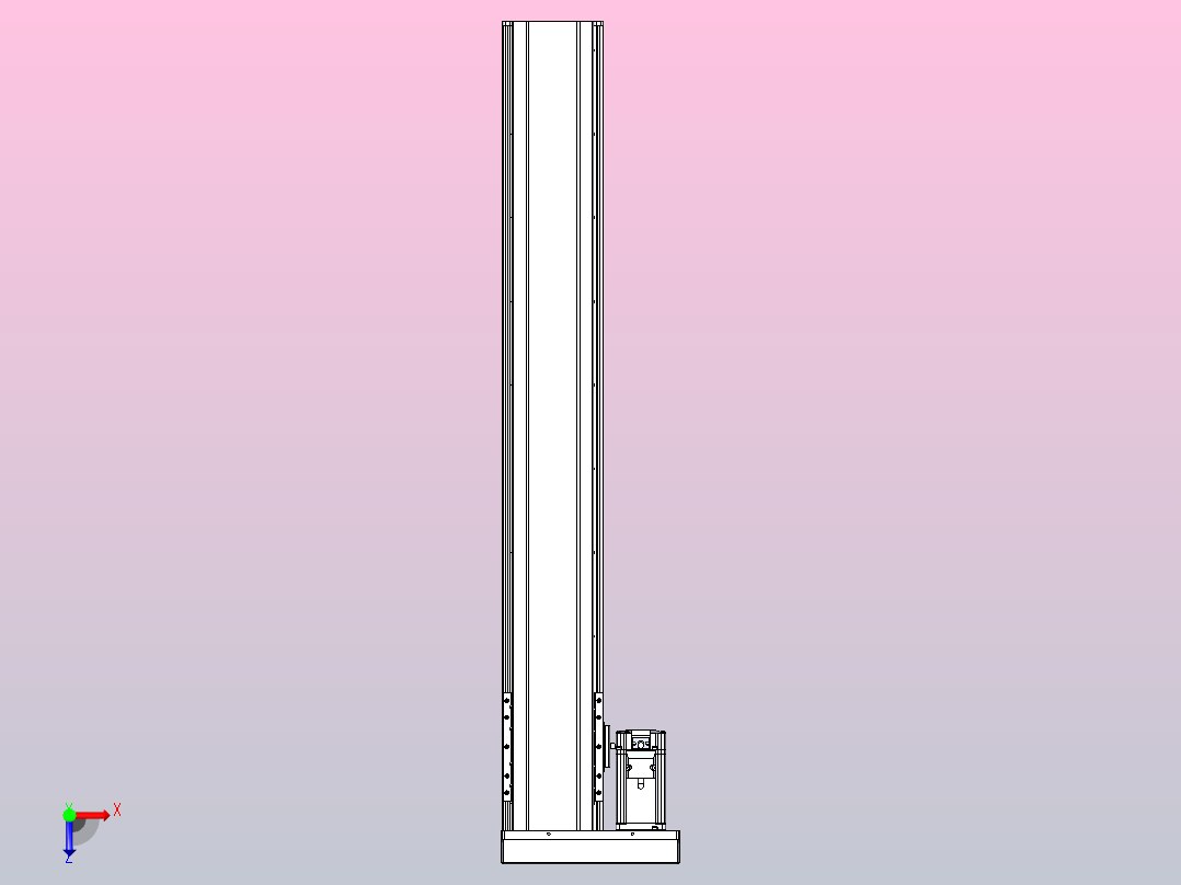 日规模组半封闭丝杆TPA-HNR-120D-1610C-L750-MR-Y-P40-N3俯视图
