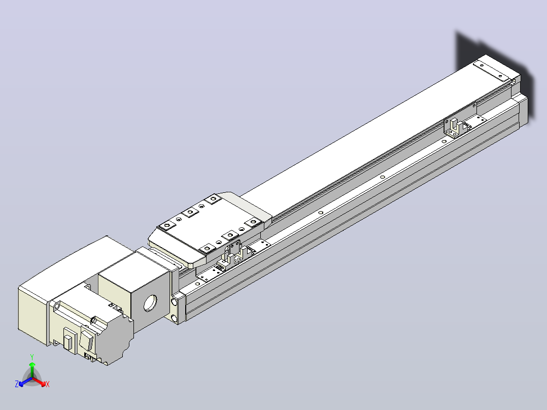 机器人皮带驱动直线轴TPA-GCB-80-P60-L350-QL-M20-N3主视图