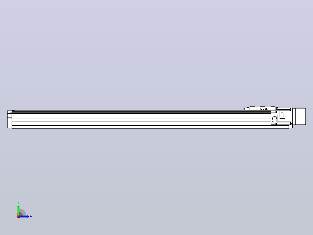 滚珠丝杠直线轴内置导轨TPA-GCR-80-1610C-L800-MR-M40-N3左视图
