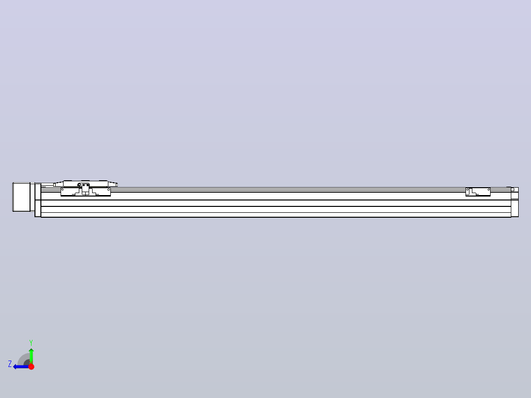 滚珠丝杠直线轴内置导轨TPA-GCR-80-1610C-L800-MR-M40-N3右视图