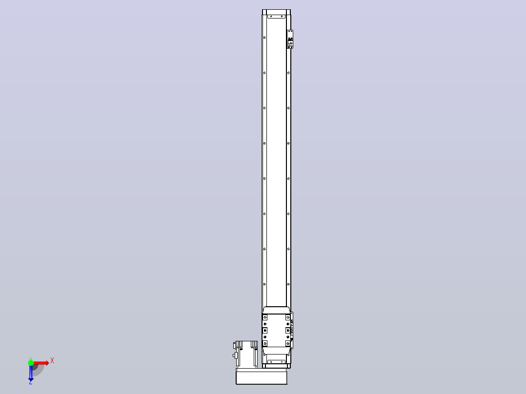 滚珠丝杠直线轴内置导轨TPA-GCR-80-1610C-L800-MR-M40-N3俯视图