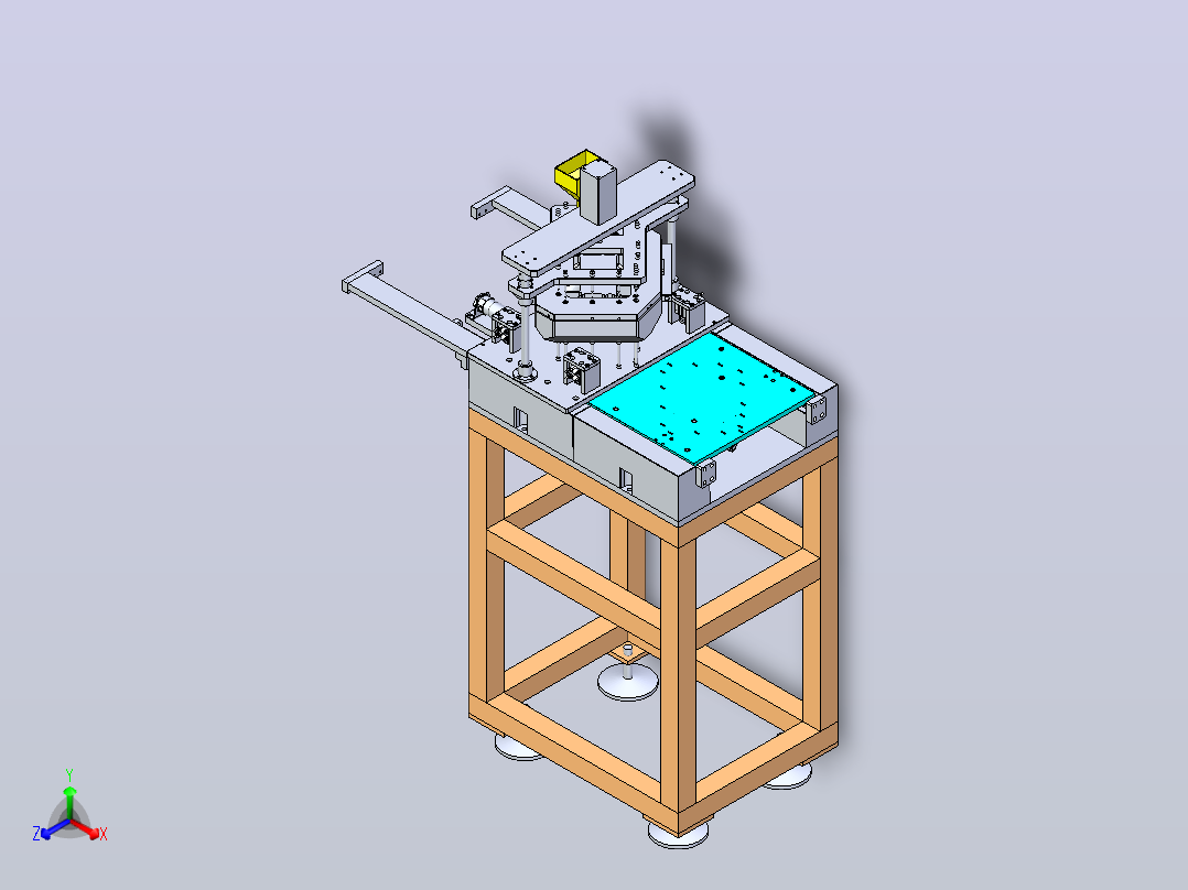 热熔植螺母机3D图纸正等轴测图