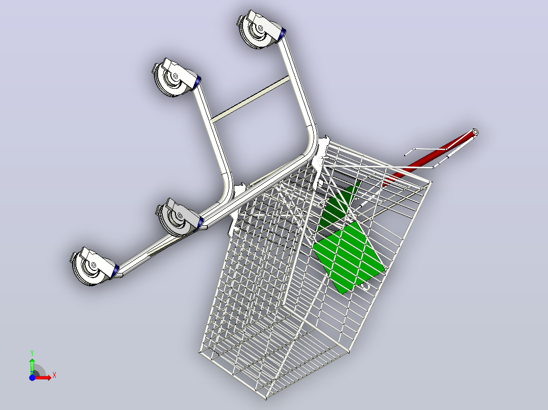 手推车3D图纸前视图