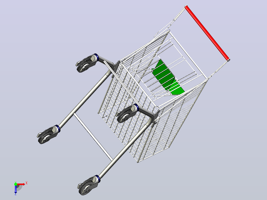 手推车3D图纸俯视图