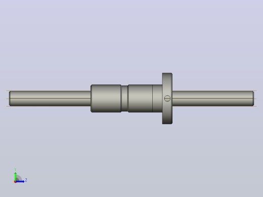 FFZD1605-3滚珠丝杆3D模型左视缩略图