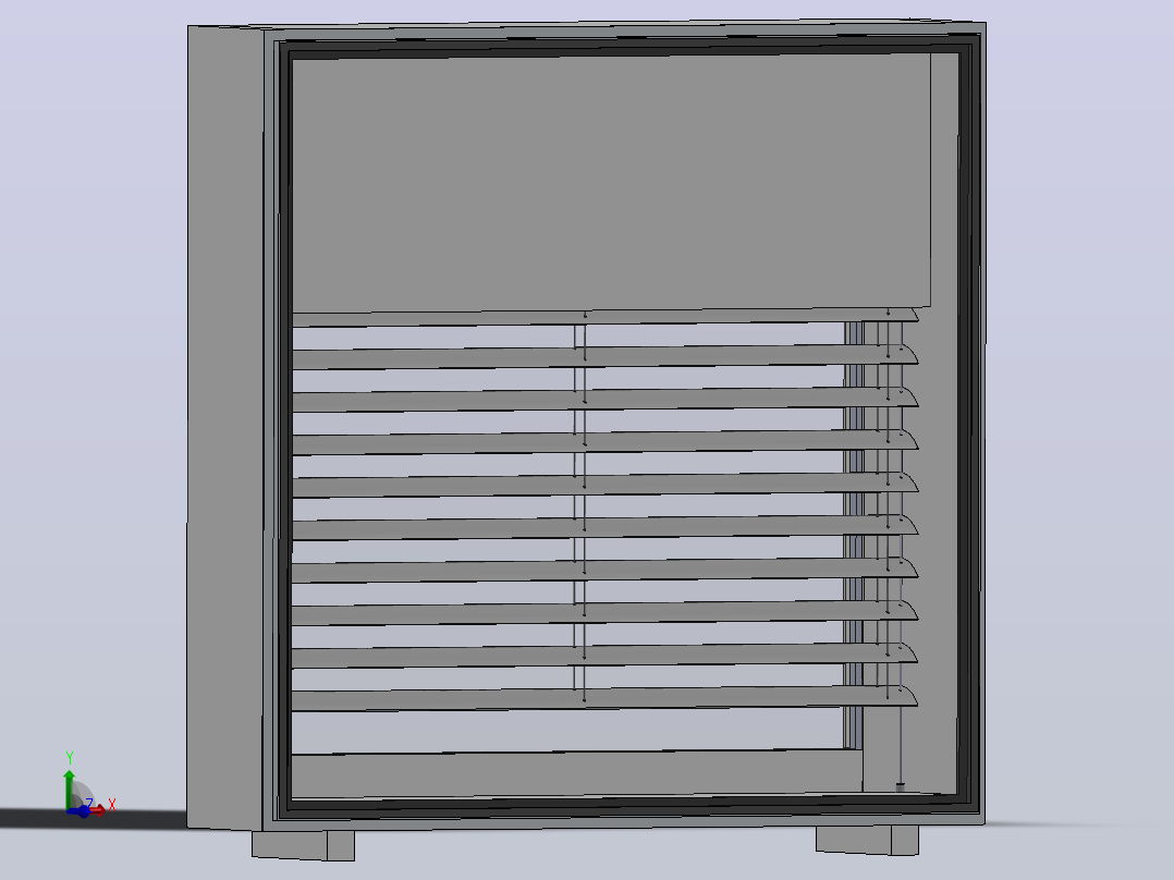 封闭空腔立面的1x1mtr模型主视图