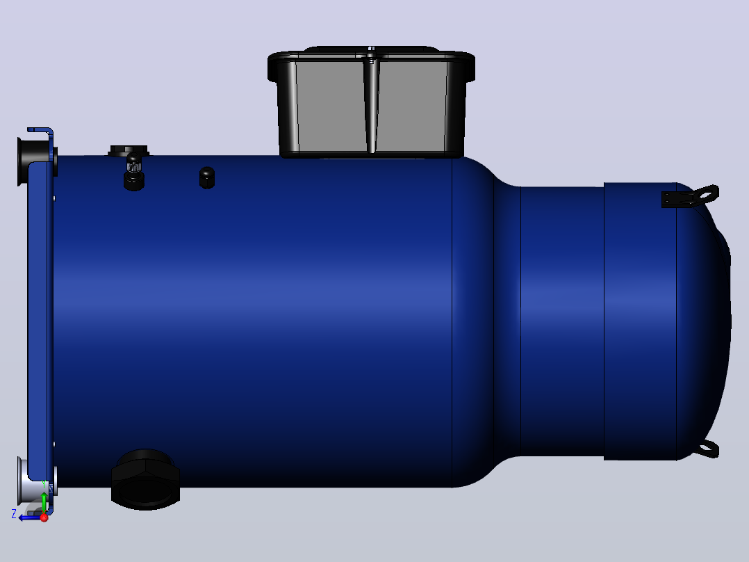Danfoss VSH170AGANA滚动压缩机右视图