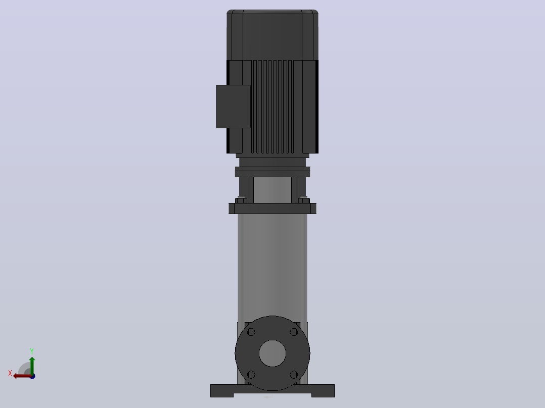 南方泵CDL32-20-4.0KW-（DN65）后视图