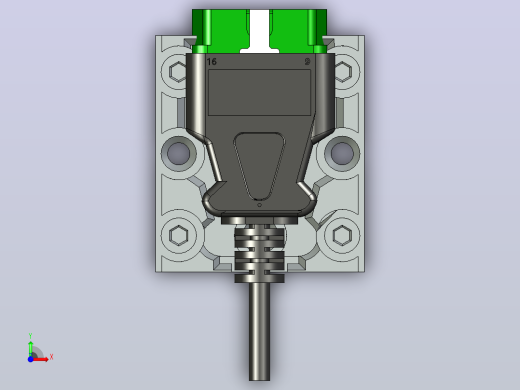 OBD2连接器的支架前视缩略图