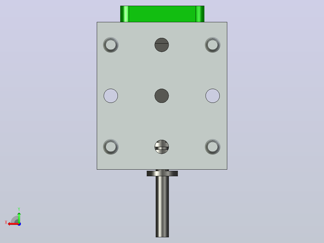 OBD2连接器的支架后视图