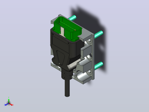 OBD2连接器的支架正等轴测缩略图