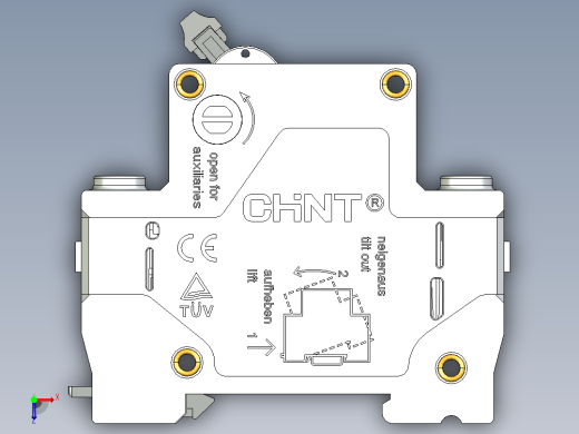 CB-60 4P小型断路器三维模型202307俯视缩略图