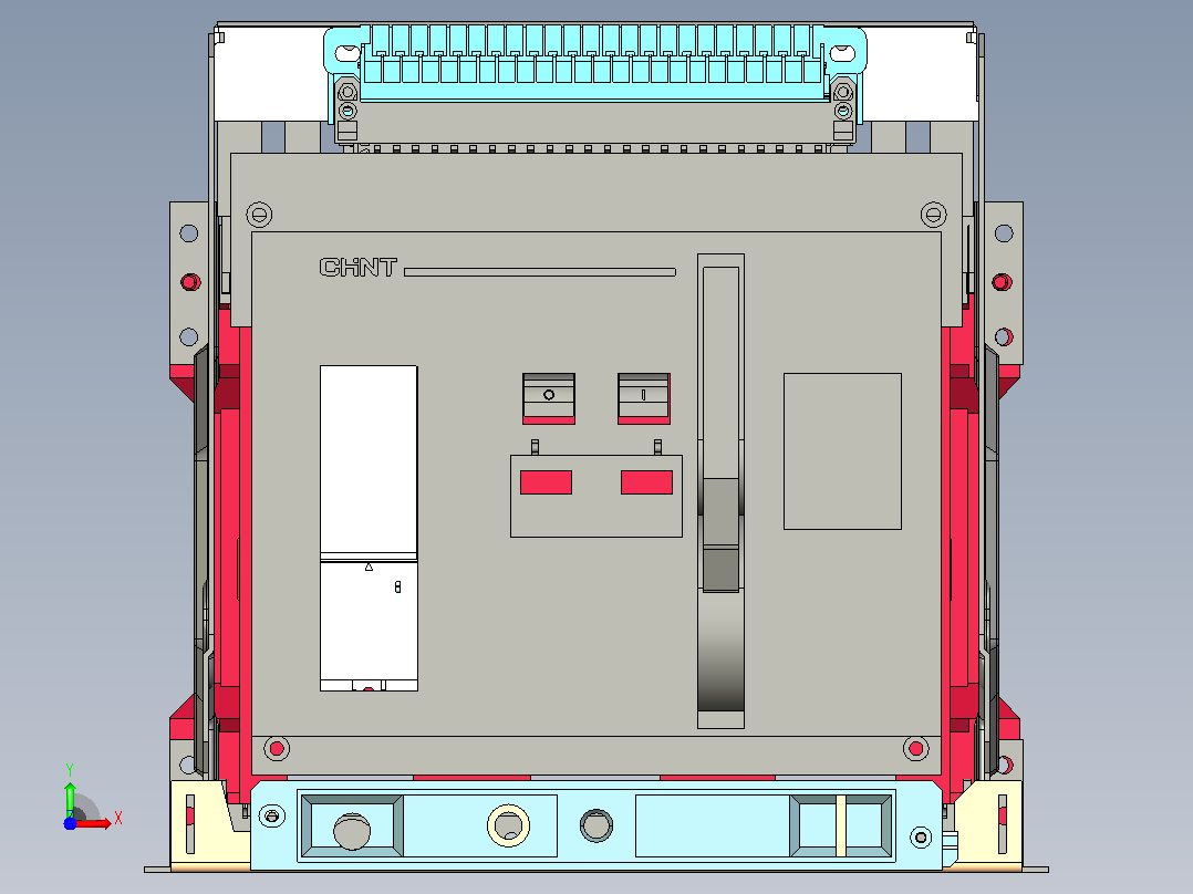 NA1-3200X-3200 3P抽屉万能式断路器三维模型202303前视图