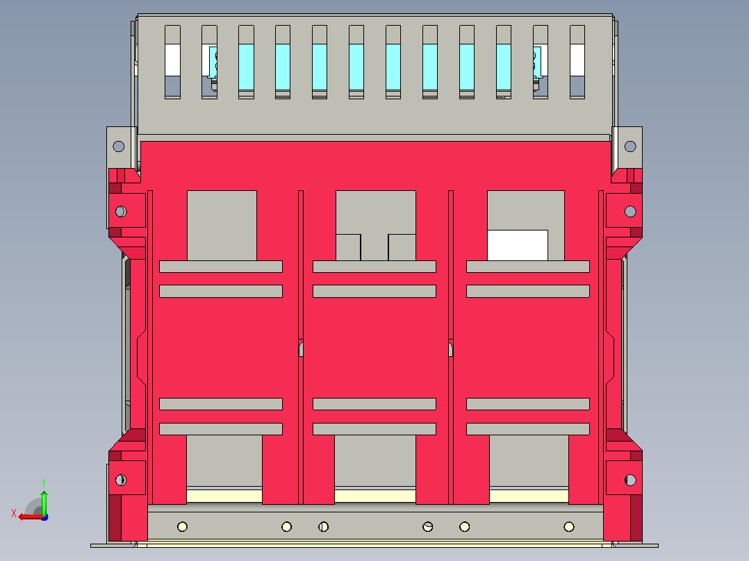 NA1-3200X-3200 3P抽屉万能式断路器三维模型202303后视图