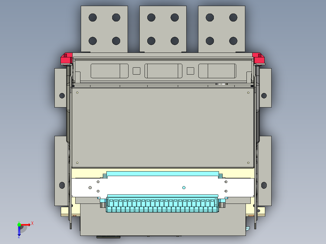 NA1-3200X-3200 3P抽屉万能式断路器三维模型202303俯视图