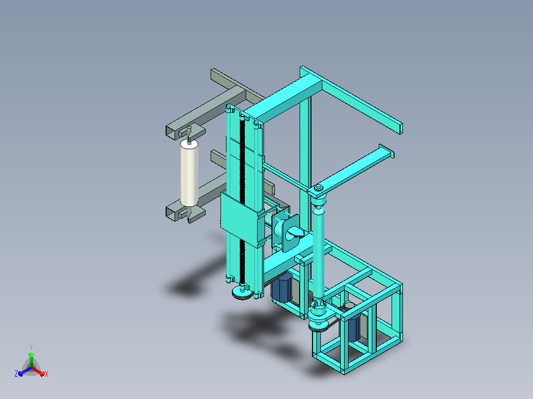 缠绕机 绕线机filament-winding-machine-1832-模型格式为 UG NX主视图