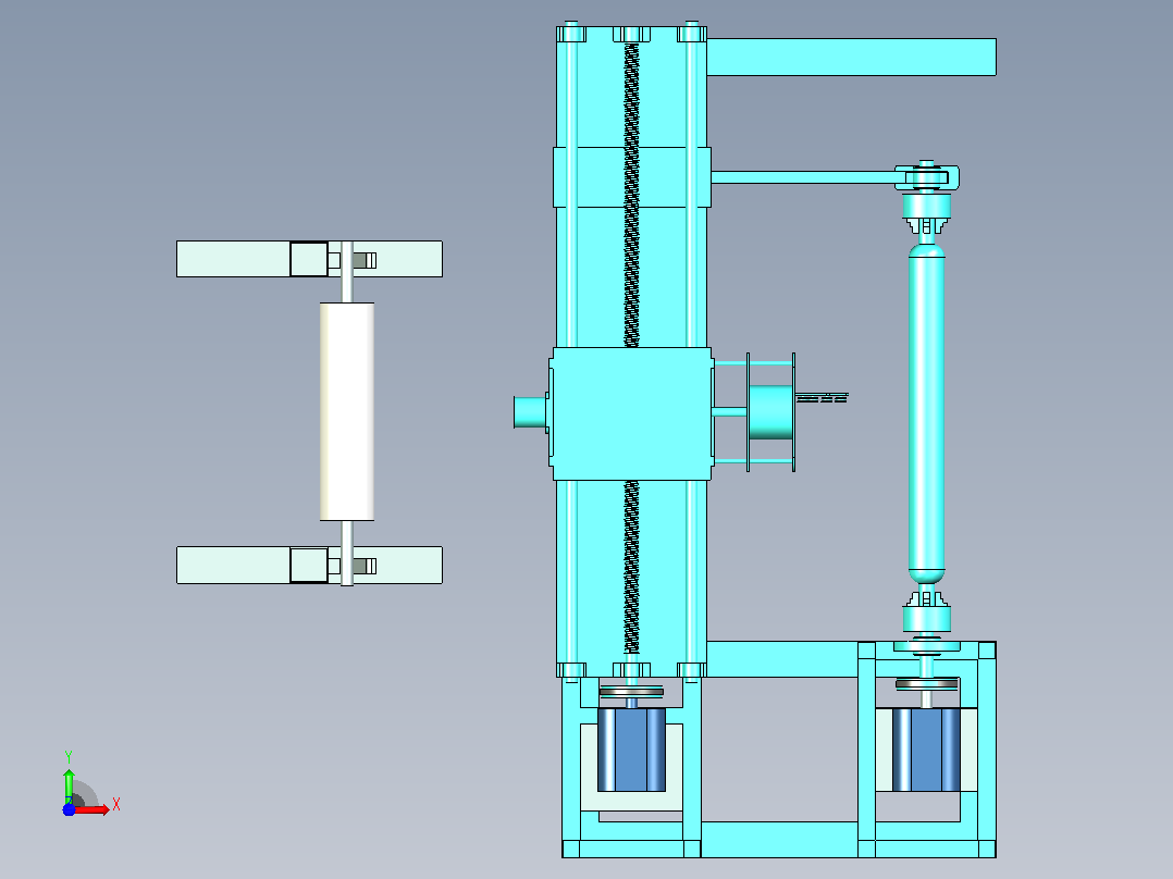 缠绕机 绕线机filament-winding-machine-1832-模型格式为 UG NX前视图