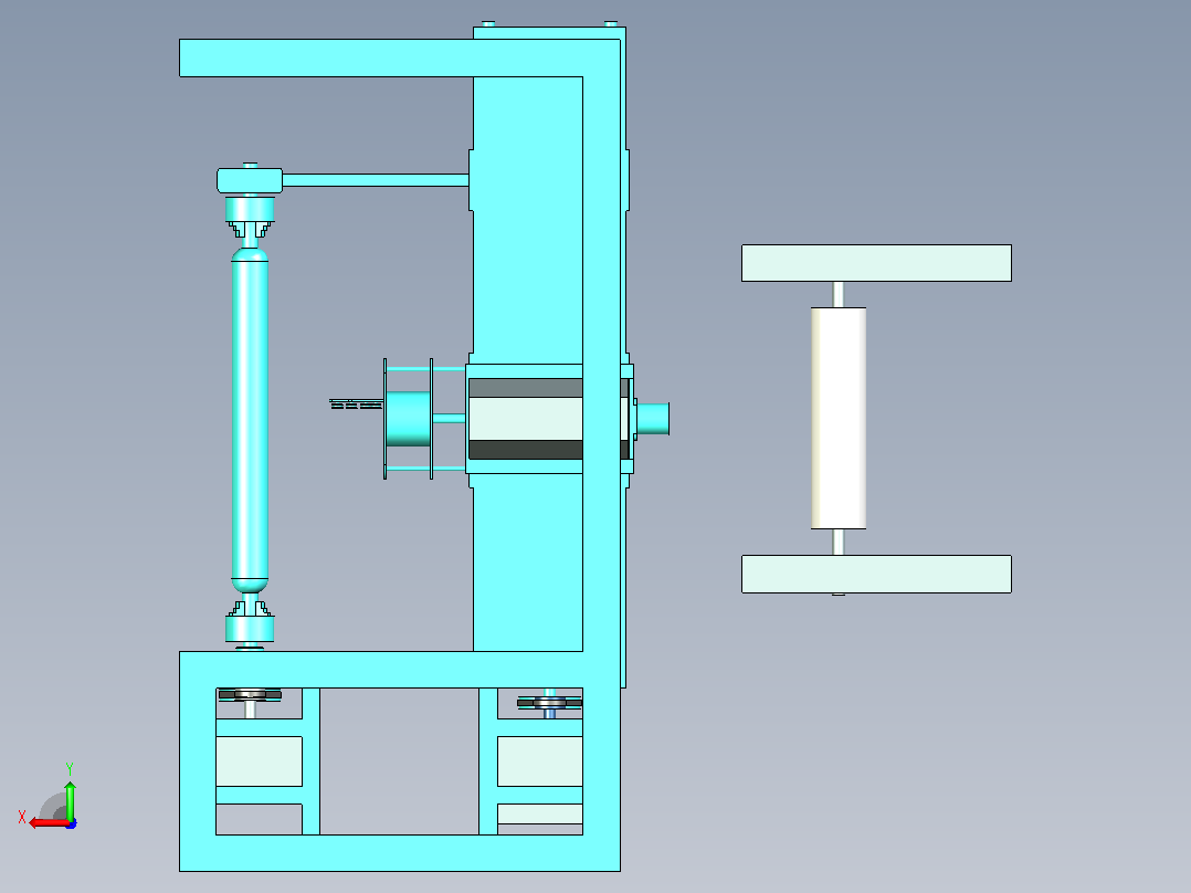 缠绕机 绕线机filament-winding-machine-1832-模型格式为 UG NX后视图