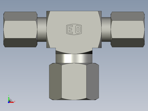 EO管接头三通异径管TR04 08 04LLCF.igs前视缩略图