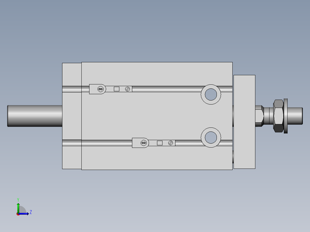 带盖箱体夹紧机构左视图