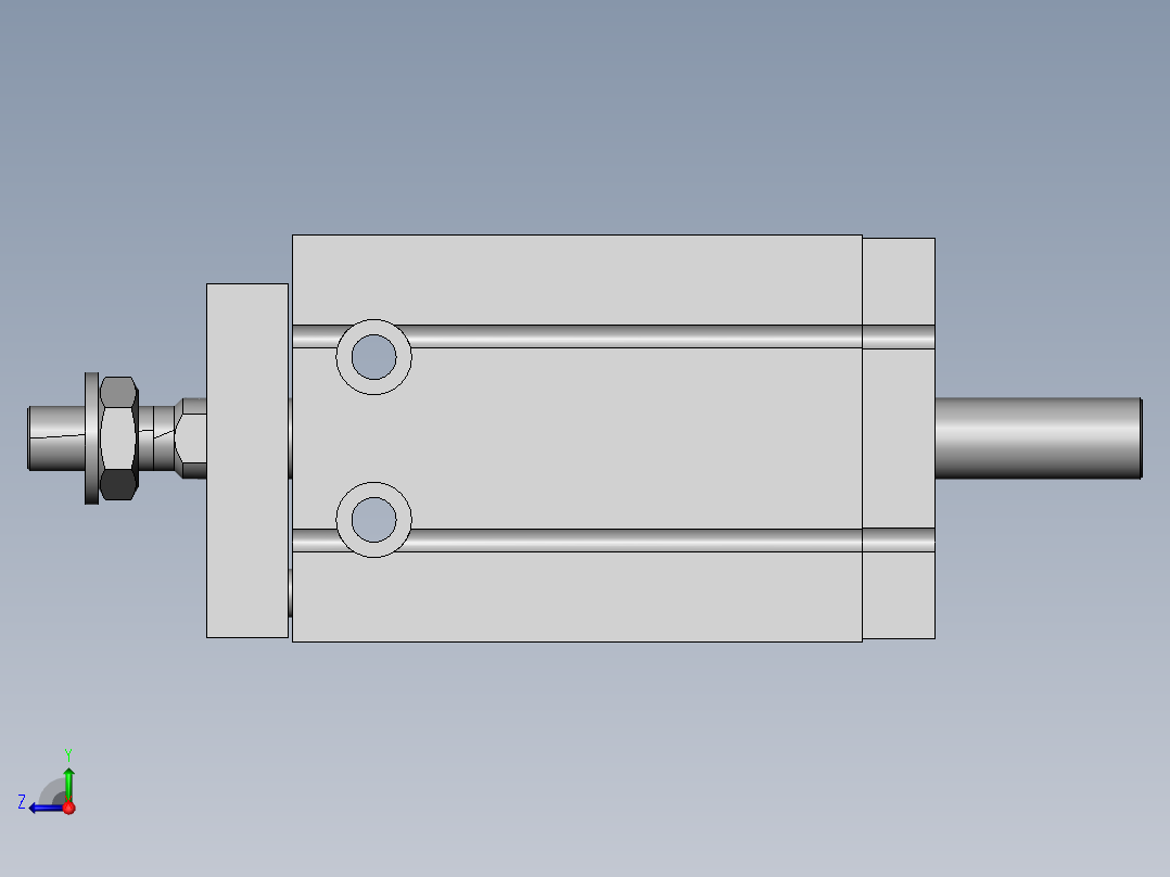 带盖箱体夹紧机构右视图