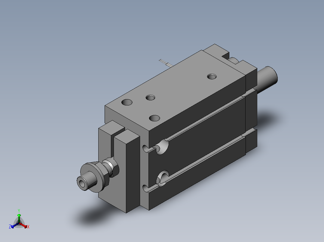 带盖箱体夹紧机构正等轴测图