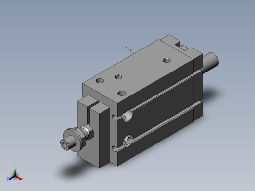 带盖箱体夹紧机构正等轴测缩略图
