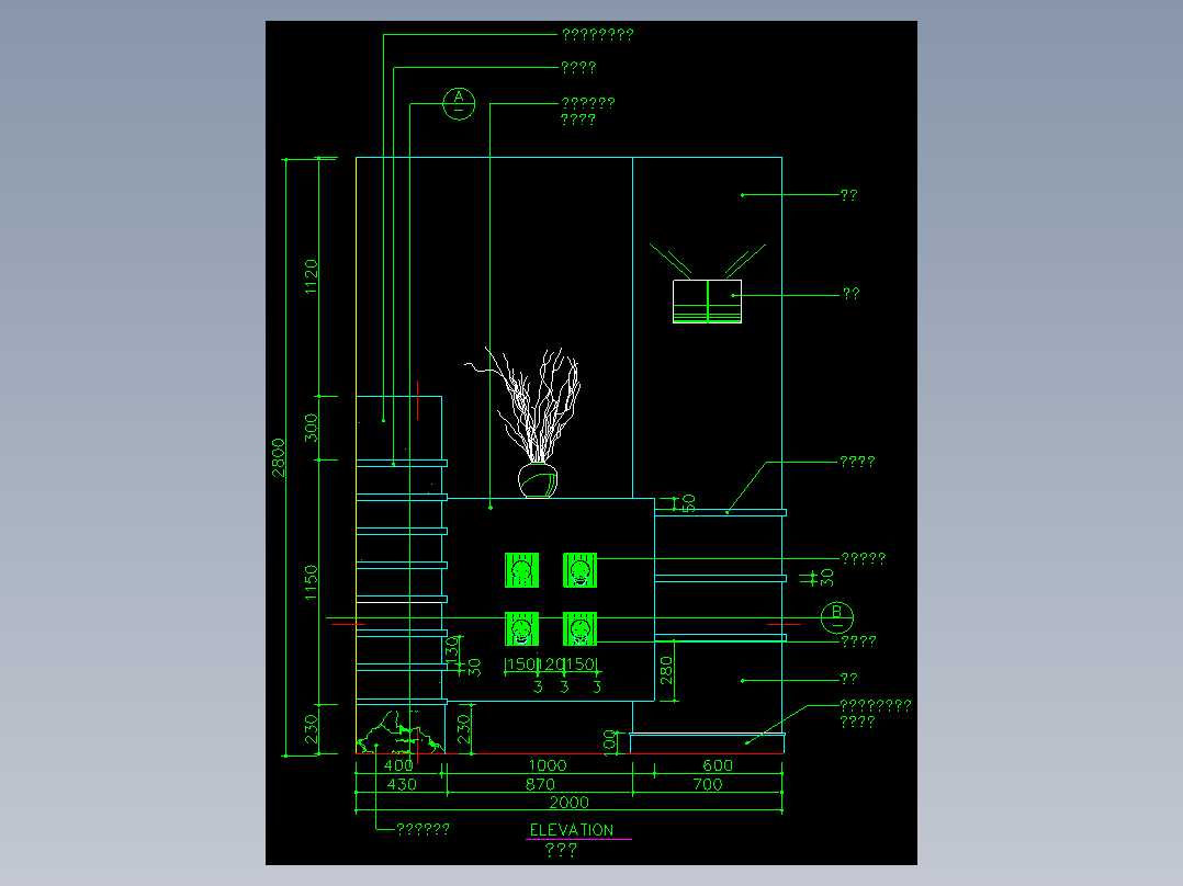 家装类CAD图块(三)-FH01019A