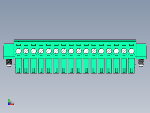 DEGSON 15EDG（公头） 3.5mm 螺钉锁紧，插拔式接线端子 FullPack-15EDGKM-3.5-16P-14-00AH前视缩略图