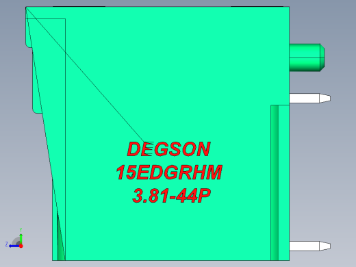 DEGSON 15EDG（公头） 3.81mm 螺钉锁紧，插拔式接线端子 FullPack-15EDGRHM-3.81-44P-14-00AH右视缩略图