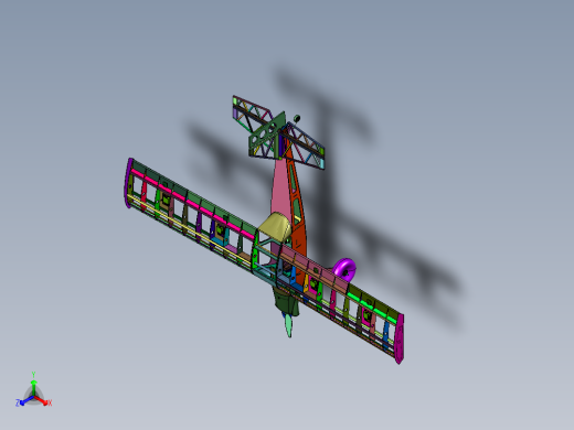 小型鸟狗单引擎单翼飞机