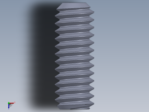 UNC 平头紧定螺钉-UNC SET SCREW 8-32 x0.4375.SLDPRT俯视缩略图