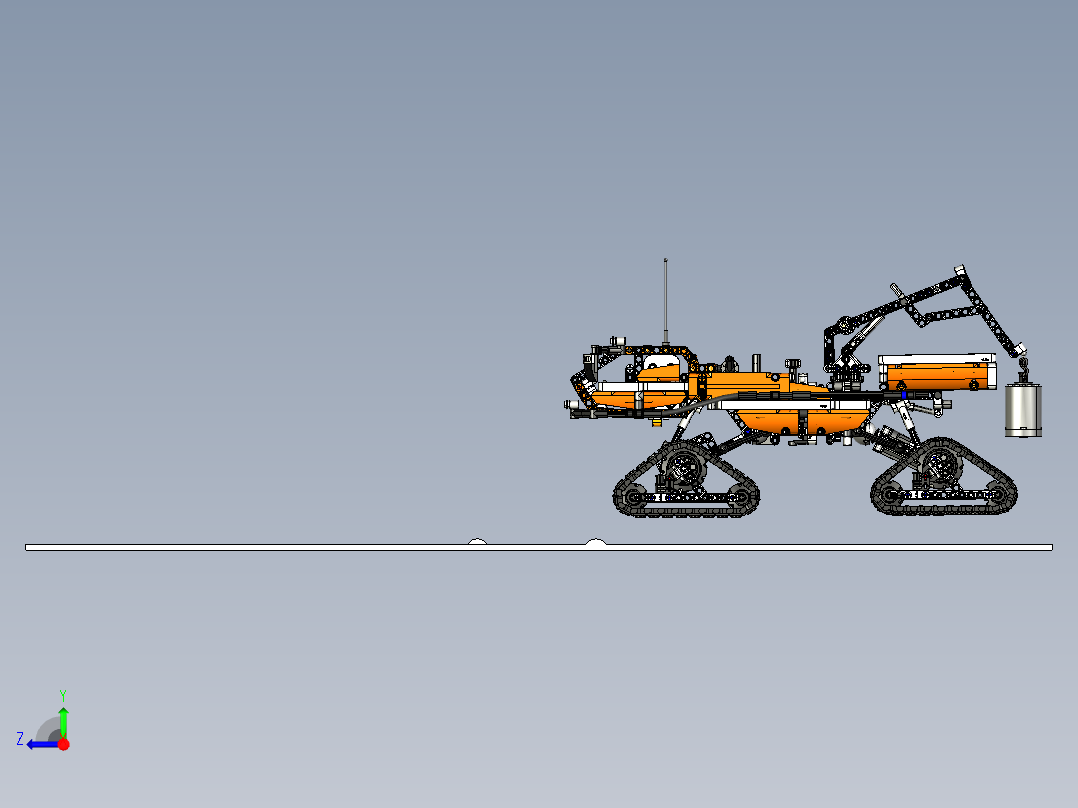 vltm-42038-1极地探险履带车拼装右视图