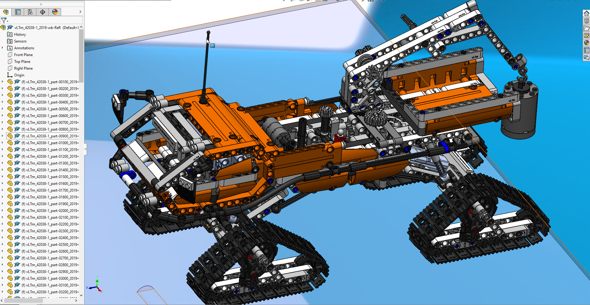 vltm-42038-1极地探险履带车拼装