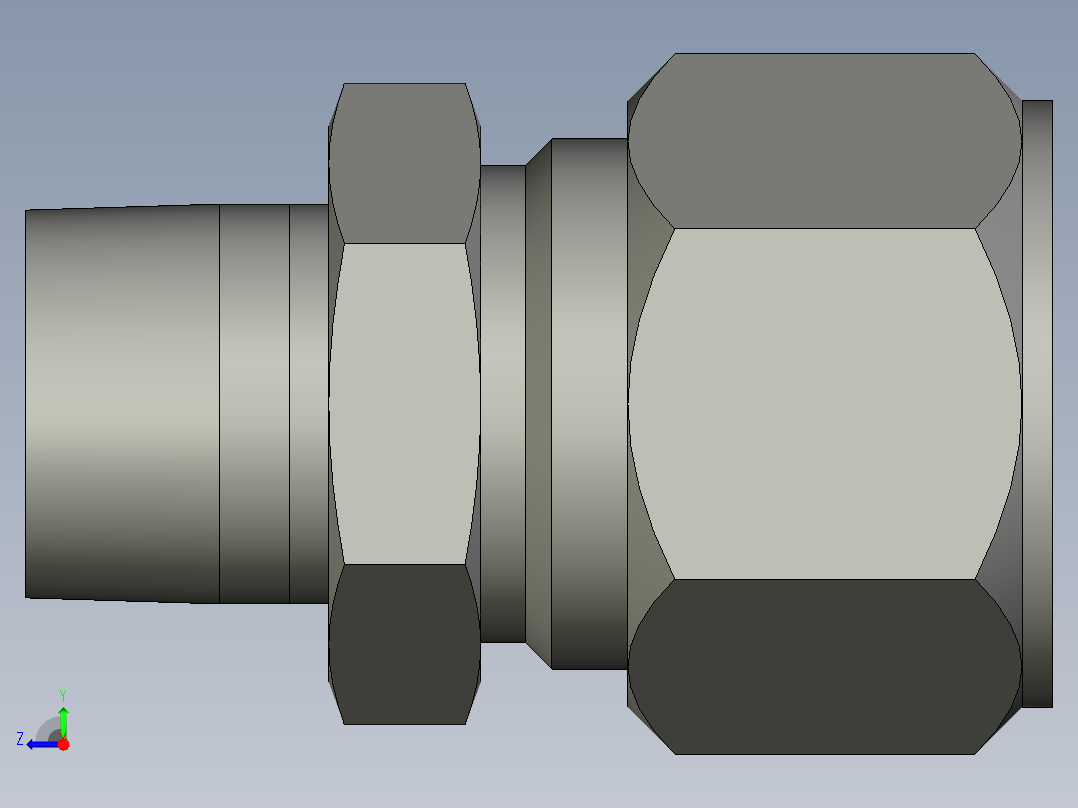 卡套式工业通用硬管接头16-12_fbu-s右视图