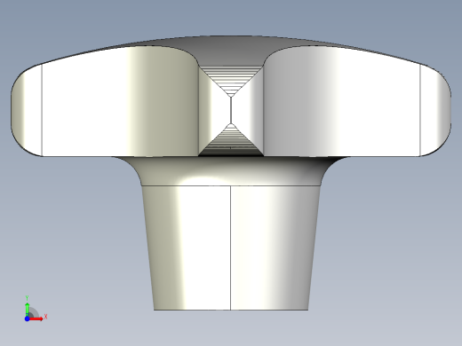 星型把手(鋁合金)ALCK-3D多系列多零件图纸模型前视缩略图
