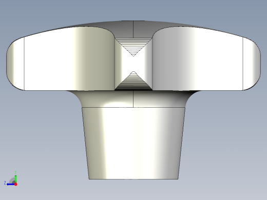 星型把手(鋁合金)ALCK-3D多系列多零件图纸模型右视缩略图