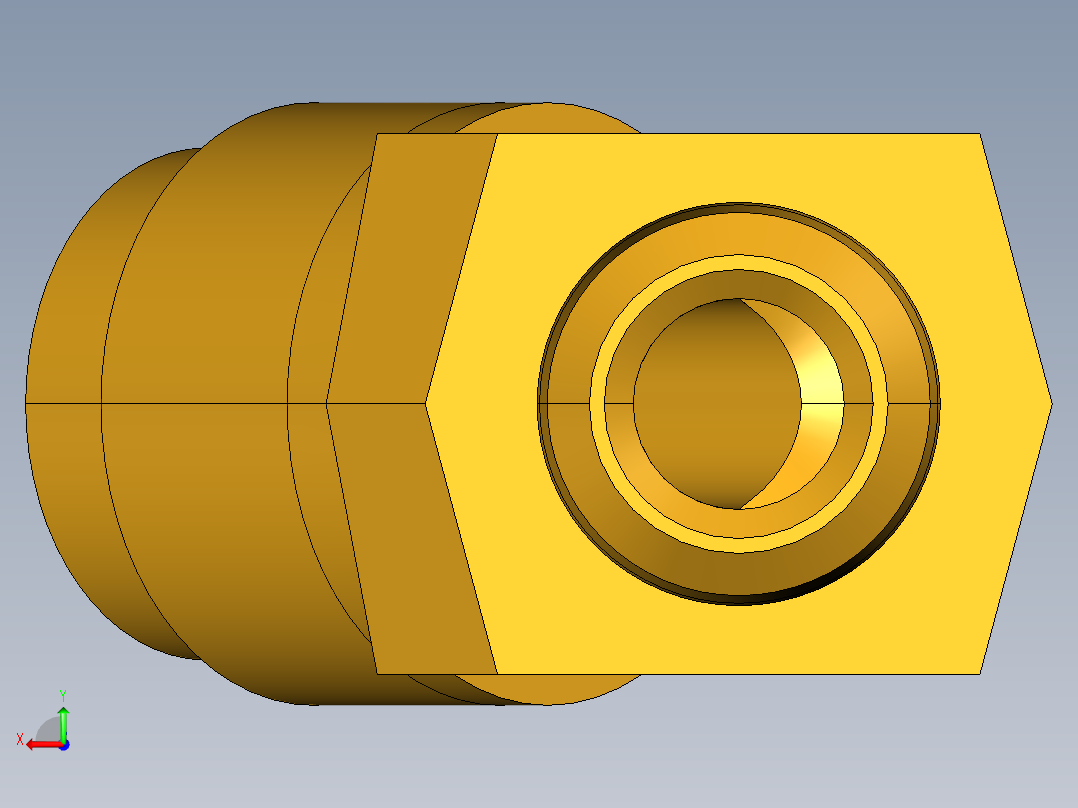 扩口式工业通用硬管接头45Deg Elbow 159F-6-2后视图