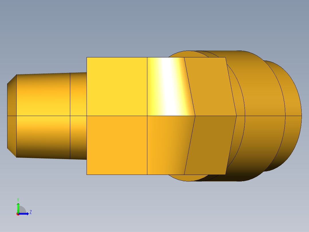 扩口式工业通用硬管接头45Deg Elbow 159F-6-2左视图