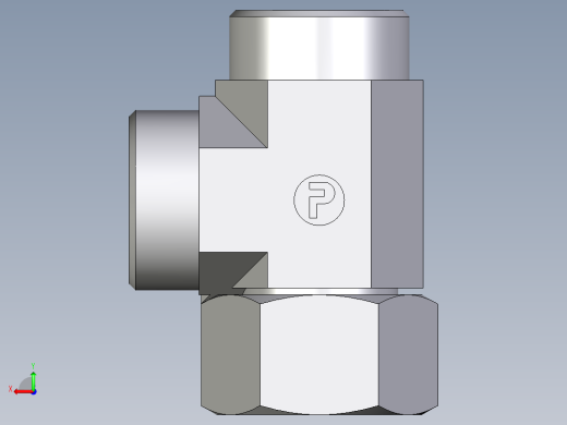 卡套式工业通用硬管接头EO_Swivel_nut_run_tee_EL28LOMD71后视缩略图