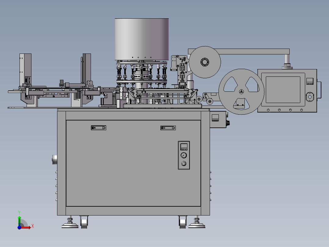 全自动编带机、电感编带测试NG分选多功能一体机前视图